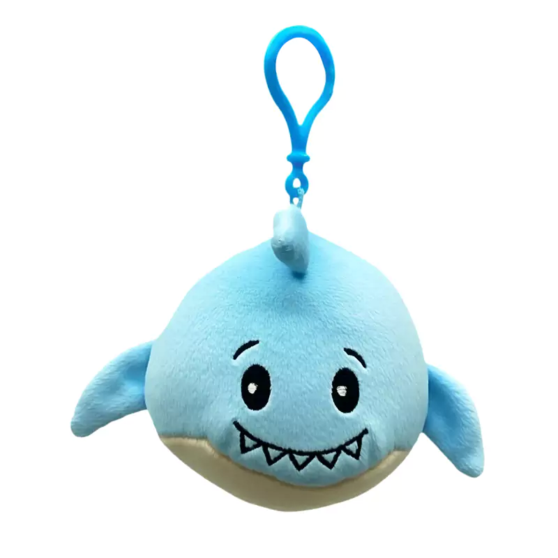 Blå Dejlig Shark Plys nøglering
