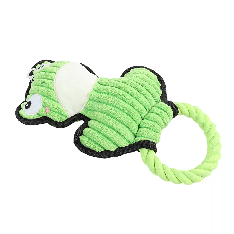 Chubby Frog Rope Hundelegetøj