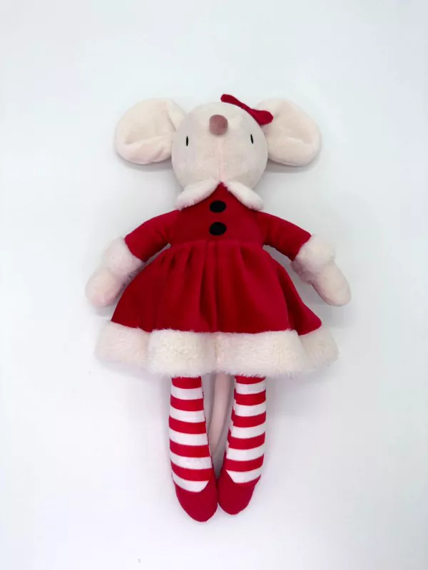Long Legged Red Dress Mouse Christmas Plush Toy