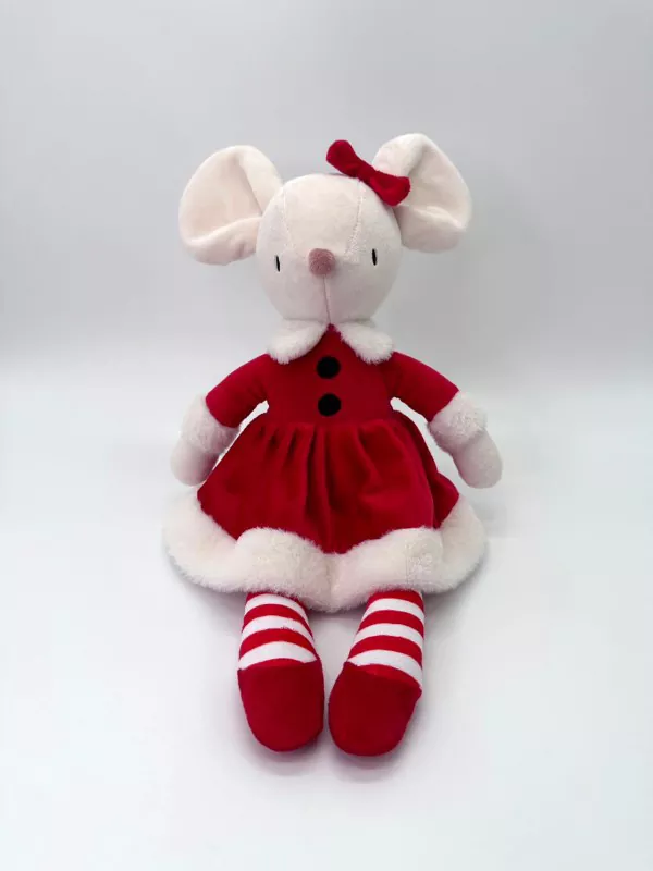 Long Legged Red Dress Mouse Christmas Plush Toy
