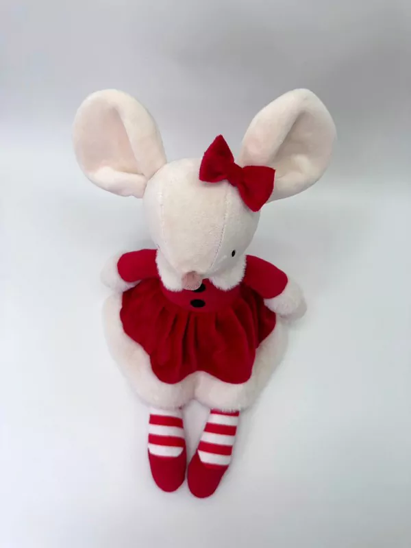 Long Legged Red Dress Mouse Christmas Plush Toy